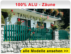 Zaun, Gartenzaun, Aluzaun, Sichtschutz beim Zaunspezialist Josef Steiner.
