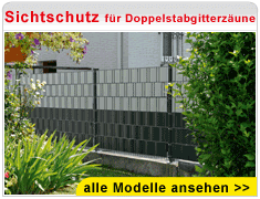 Sichtschutz für Doppelstabgitterzäune Sichtschutz für Doppelstabgitterzäune