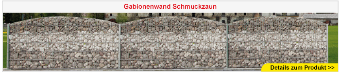 Schmuckzaun Gabionenwand