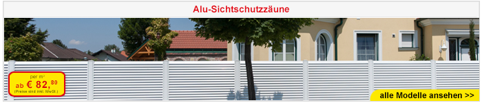 Alu Sichschutzzäune