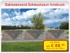 Gabionenwand Schmuckzaun Innsbruck