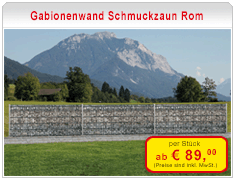 Gabionenwand Schmuckzaun Rom