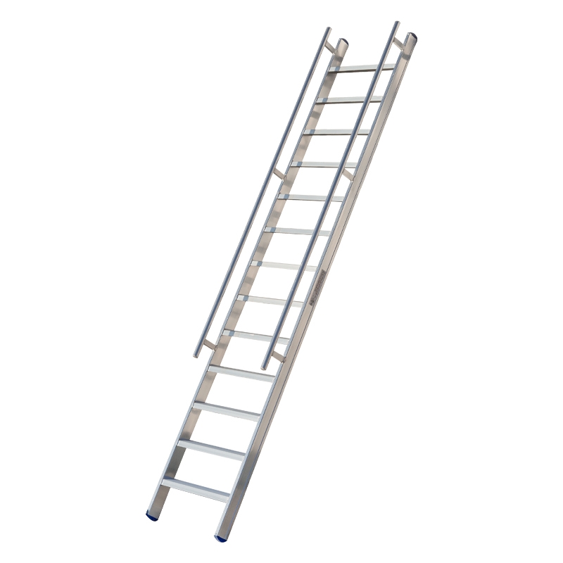 Alu Profi Stufenanlegeleiter Mod. 220 mit 2 Handläufen - Stufenanzahl: 13, Leiternlänge (L): 3,22 m