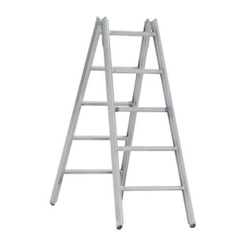 Alu-Sprossen Stehleiter Mod. 000 - Sprossenanzahl: 2 x 5, Länge: 1,50 m