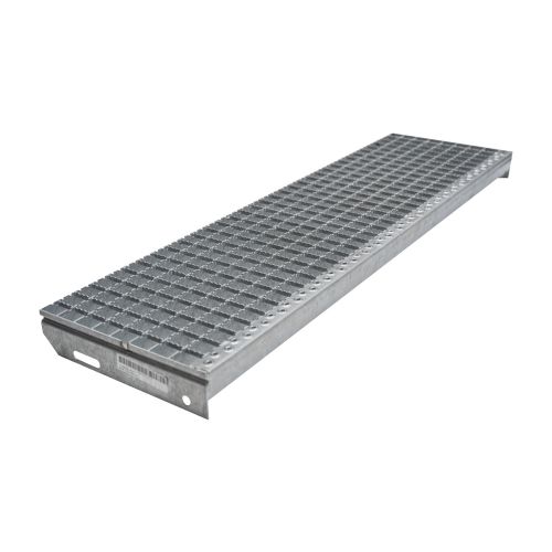Gitterrost-Stufen 30 x 30 mm, feuerverzinkt, rutschhemmend - Breite: 1100 mm, Tiefe: 305 mm