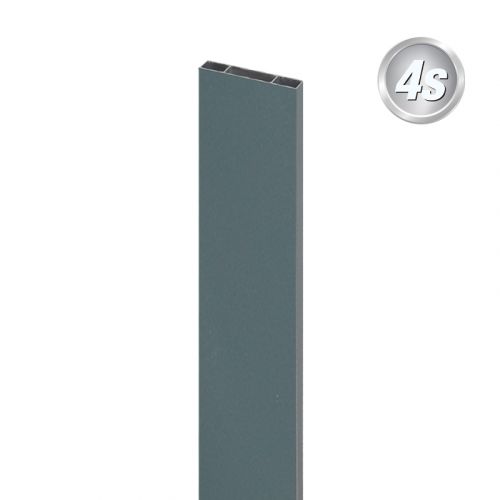 Alu Latte 20 x 120 mm - Farbe: anthrazit, Länge: 250 cm, Höhe: 12 cm