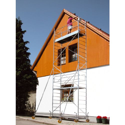 Alu-Fahrgerüst 2. Wahl, Breite: 0,80 m, Länge: 2,50 m - Arbeitsh.: 4,60 m