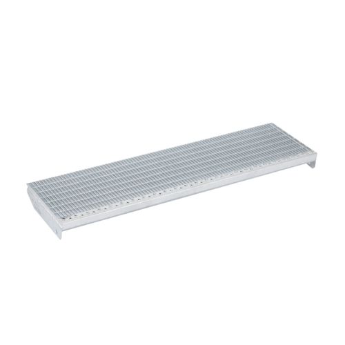 Gitterrost-Stufen 30 x 10 mm, feuerverzinkt - Breite: 800 mm, Tiefe: 240 mm