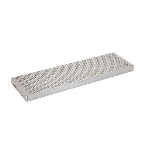 Lochblechstufen in Aluminium, rutschhemmend - Breite: 1200 mm, Tiefe: 285 mm, Höhe: 58 mm