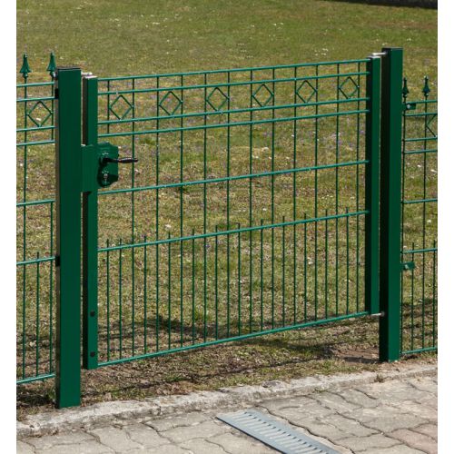 Schmuckzauntor Madrid - Farbe: grün, Höhe: 101 cm, Durchgangslichte: 97 cm
