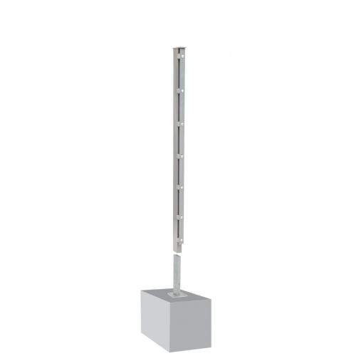 Zaunpfosten Mod. A - Ausführung: verzinkt, für Zaunhöhe: 163 cm, Länge: 168,5 cm, Befestigungspunkte: 9