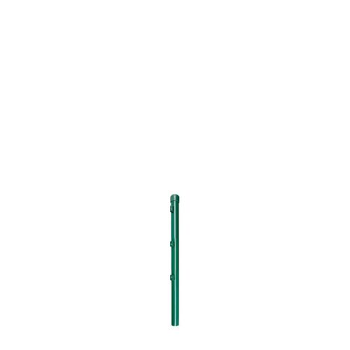 Zaunpfosten Mod. Dingo - Ø: 34 mm, für Zaunhöhe: 100 cm, Pfostenlänge: 119,50 cm, Ausführung: grün beschichtet, Anwendung: für Fußplatte & Erdspitze