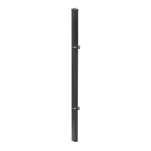 Zaunpfosten Mod. U - Ausführung: anthrazit beschichtet, für Zaunhöhe: 123 cm, Länge: 170 cm, Befestigungspunkte: 3