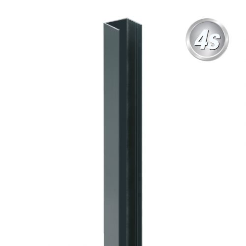 Alu U-Profil für 44 mm Profile - Farbe: anthrazit, Länge: 200 cm