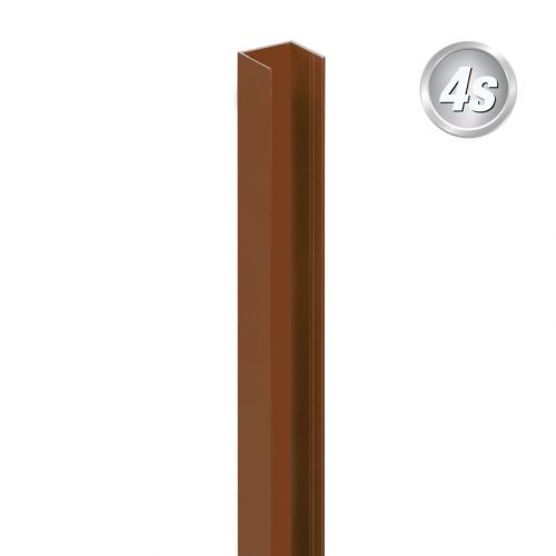 Alu U-Profil für 44 mm Profile - Farbe: braun, Länge: 200 cm