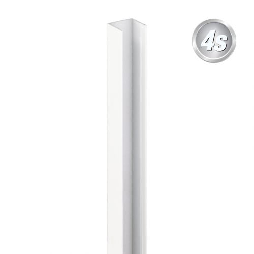Alu U-Profil für 44 mm Profile - Farbe: weiß, Länge: 200 cm