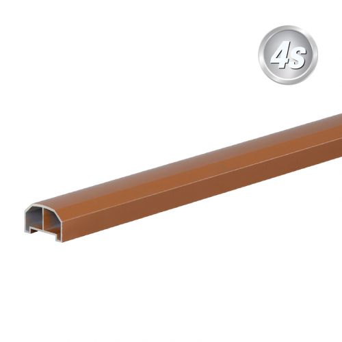 Handlauf für Alu Geländer Bausatz - Farbe: braun, Länge: 200 cm