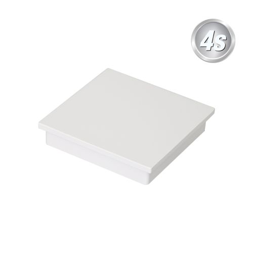 Alu Pfosten Abdeckkappe 60 x 60 mm - Farbe: grau, Form: flach