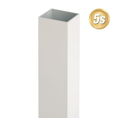 Alu Pfosten 100 x 100 x 4 mm - Farbe: grau 5S, Länge: 300 cm