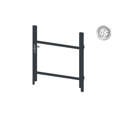 Alu Türrahmen 1-flügelig ohne Füllung (Profil: 85 mm) - Flügelhöhe: 940-1500 mm, Anschlag: links, Farbe: anthrazit