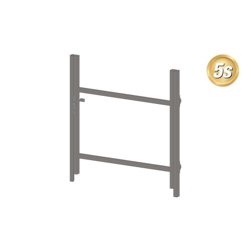 Alu Türrahmen 1-flügelig ohne Füllung (Profil: 63 mm) - Flügelhöhe: 900-1500 mm, Anschlag: links, Farbe: dunkelgrau 5S