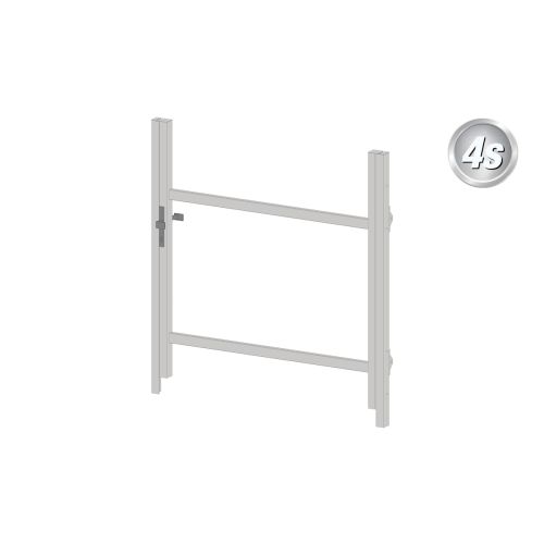 Alu Türrahmen 1-flügelig ohne Füllung (Profil: 63 mm) - Flügelhöhe: 900-1500 mm, Anschlag: links, Farbe: grau