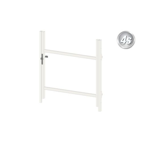 Alu Türrahmen 1-flügelig ohne Füllung (Profil: 63 mm) - Flügelhöhe: 900-1500 mm, Anschlag: links, Farbe: weiß