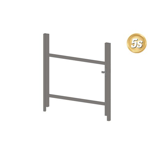 Alu Türrahmen 1-flügelig ohne Füllung (Profil: 85 mm) - Flügelhöhe: 900-1500 mm, Anschlag: rechts, Farbe: dunkelgrau 5S