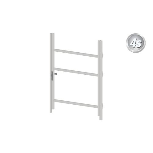 Alu Türrahmen 1-flügelig ohne Füllung (Profil: 63 mm) - Flügelhöhe: 1400-2000 mm, Anschlag: links, Farbe: grau