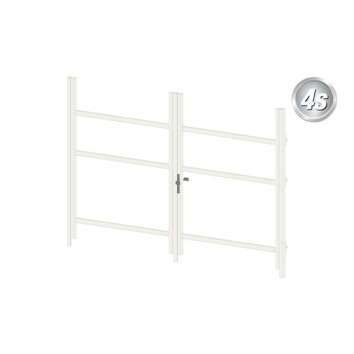Alu Türrahmen 2-flügelig ohne Füllung (Profil: 85 mm) - Türhöhe: 1440-2000 mm, Anschlag: links, Farbe: weiß