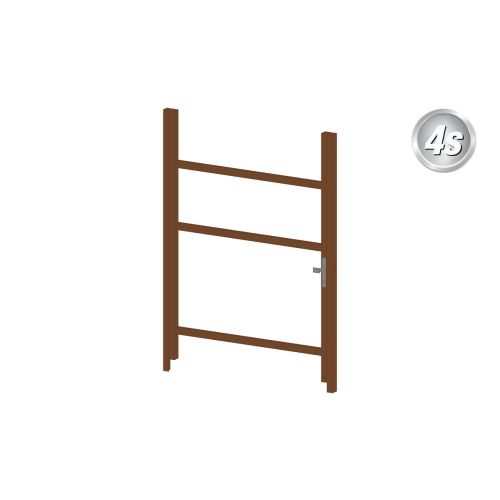 Alu Türrahmen 1-flügelig ohne Füllung (Profil: 63 mm) - Flügelhöhe: 1400-2000 mm, Anschlag: rechts, Farbe: braun