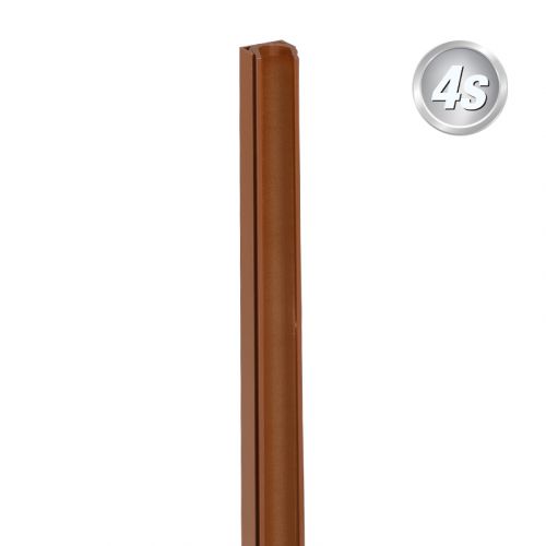 Alu U-Profil beweglich - Farbe: braun, Länge: 100 cm