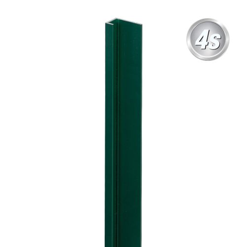 Alu U-Profil stirnseitige Montage für 20 mm Profile, Ausführung: Eck- und Endsteher - Farbe: grün, Länge: 100 cm