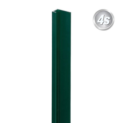 Alu U-Profil stirnseitige Montage für 20 mm Profile, Ausführung: Eck- und Endsteher  - Farbe: grün, Länge: 200 cm