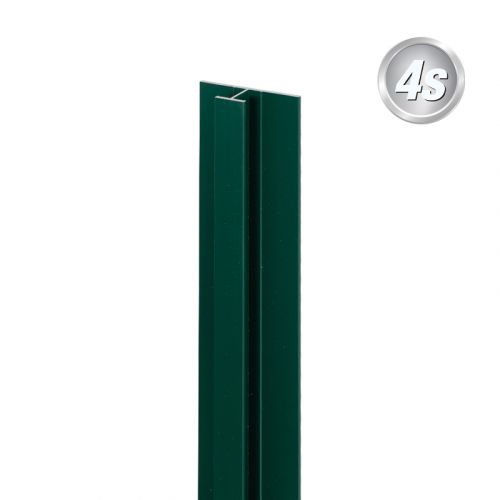 Alu U-Profil stirnseitige Montage für 20 mm Profile, Ausführung: Mittelsteher - Farbe: grün, Länge: 200 cm