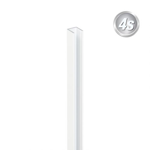 Alu U-Profil - Farbe: weiß, Länge: 100 cm