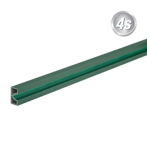 Alu Zauntragprofil 60 x 30 mm - Farbe: grün, Länge: 200 cm