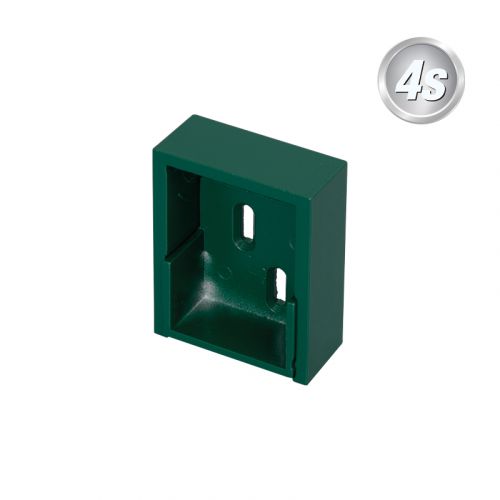 Alu Zauntragprofilhalter Set - Farbe: grün, für Profil: 40 mm