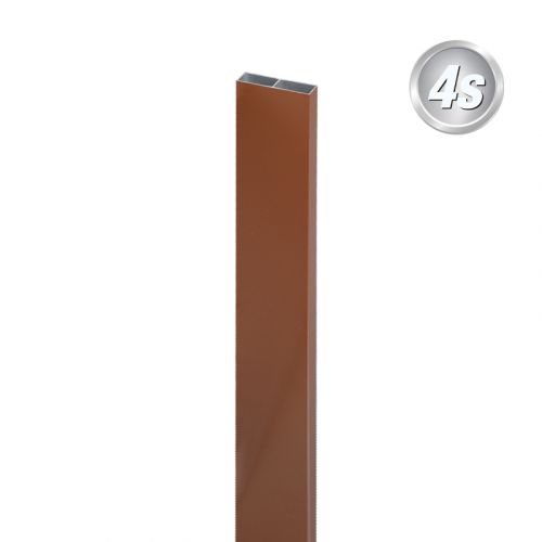 Alu Latte 20 x 80 mm - Farbe: braun, Länge: 300 cm, Höhe: 8 cm