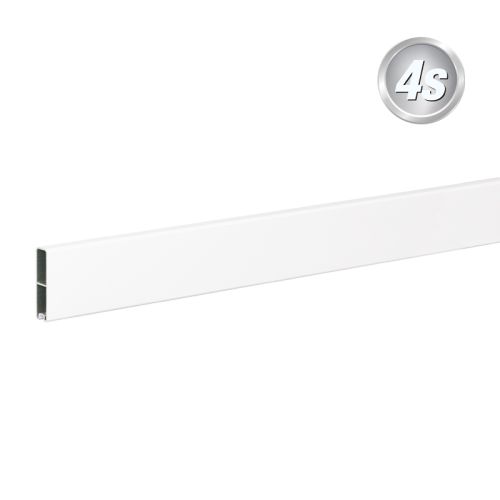 Alu Abschlussprofil 80 x 20 mm  - Farbe: weiß, Länge: 300 cm
