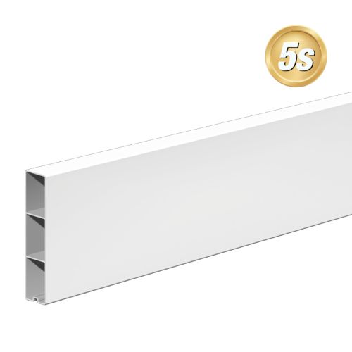 Alu Abschlussprofil 200 x 44 mm - Farbe: grau 5S, Länge: 247 cm
