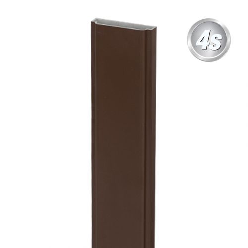 Alu Latte 78 x 20 mm - Farbe: schokobraun, Länge: 100 cm