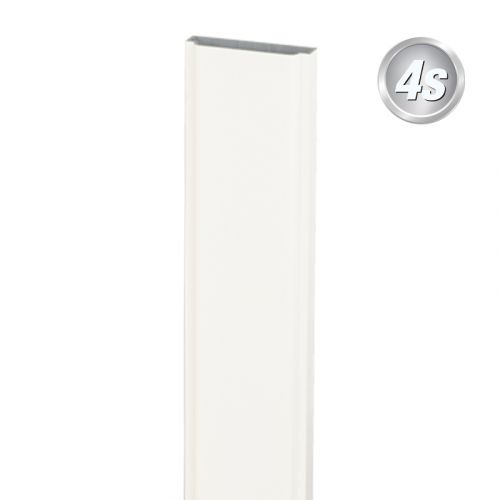 Alu Latte 78 x 20 mm - Farbe: weiß, Länge: 100 cm