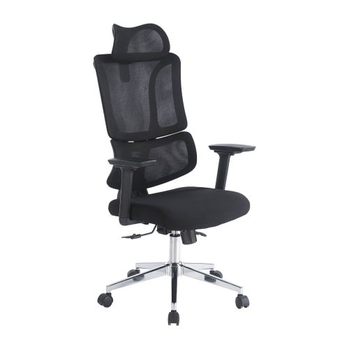Bürosessel Aurora - Abmessungen: 67 x 122-132 x 78 cm, Farbe: schwarz
