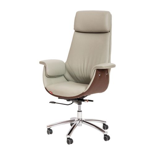 Drehstuhl Vision - Abmessungen: 67,5 x 122-130 x 77 cm, Farbe: grau
