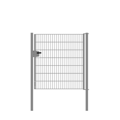 Drahtgittertor 1-flügelig, Durchgangslichte: 134 cm, Gesamtbreite inkl. Pfosten: 146 cm - Ausführung: verzinkt, Höhe: 143 cm