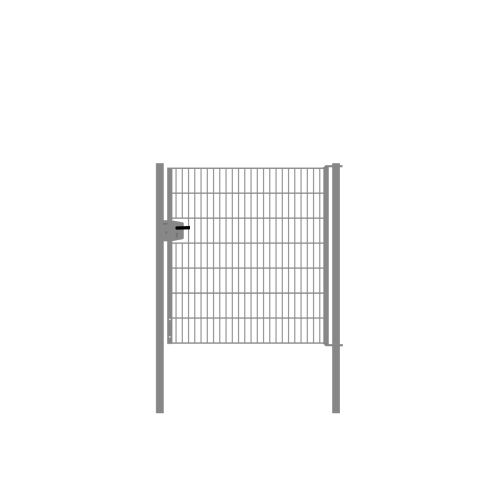 Drahtgittertor 1-flügelig, Durchgangslichte: 134 cm, Gesamtbreite inkl. Pfosten: 146 cm - Ausführung: verzinkt, Höhe: 143 cm