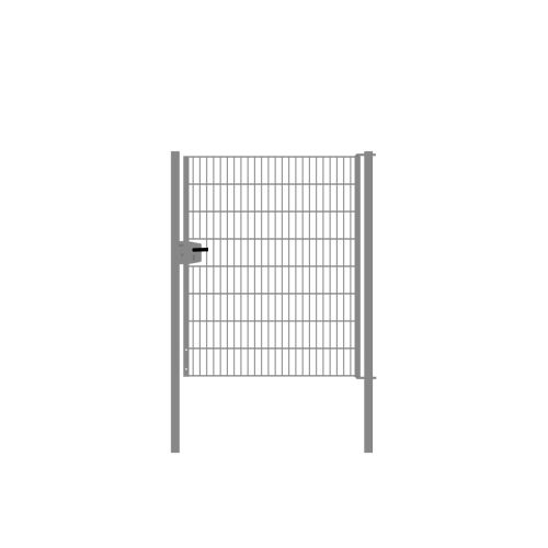 Drahtgittertor 1-flügelig, Durchgangslichte: 134 cm, Gesamtbreite inkl. Pfosten: 146 cm - Ausführung: verzinkt, Höhe: 163 cm