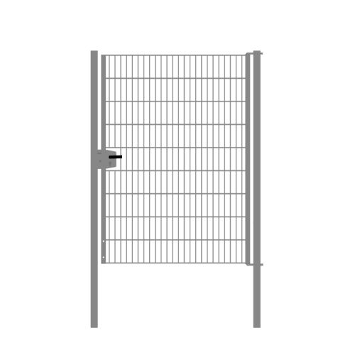 Drahtgittertor 1-flügelig, Durchgangslichte: 134 cm, Gesamtbreite inkl. Pfosten: 146 cm - Ausführung: verzinkt, Höhe: 183 cm
