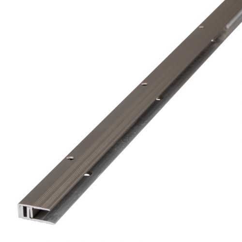 Abschlussprofil Aluminium  - Länge: 270 cm, Ausführung: Alu Edelstahloptik